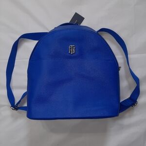 Tommy Hilfiger | Antonella ll Small Blue Backpack NWT Pebble PVC